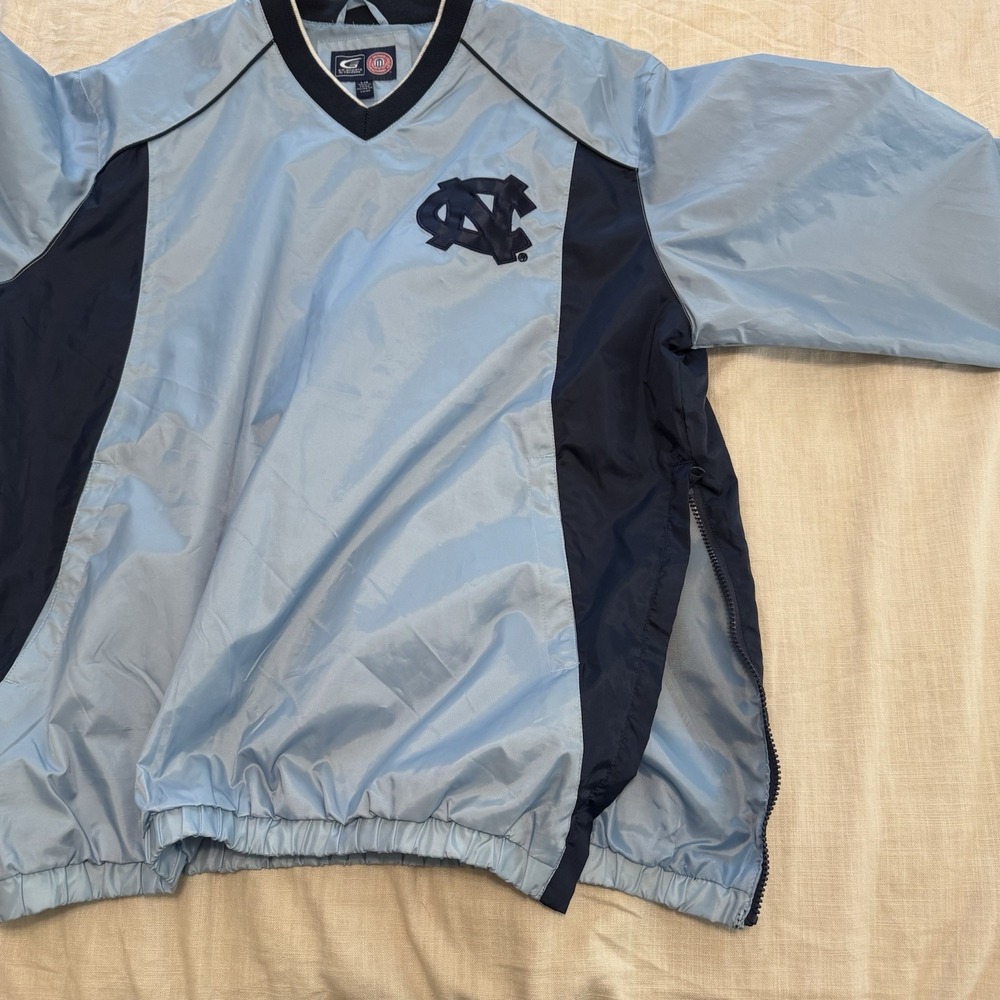 VTG North Carolina Tar Heels G-III Sports Jacket Large Spell Out Bottom‎ Zip 00s - Picture 6 of 7